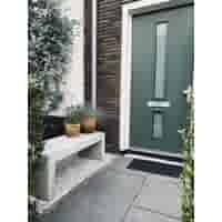 Tuinbank beton 120 cm wit/grijs