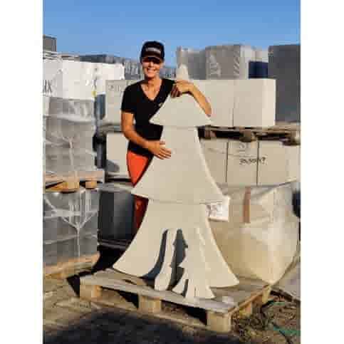 Kerstboom grijs beton 160 cm