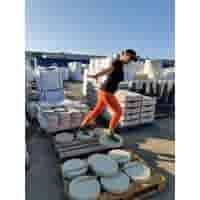 Ronde grijze staptegel 27 cm – Rustique Beton met een natuurlijk geleefd karakter