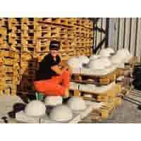 Parkeerbol klein op voet grijs Ø35 cm