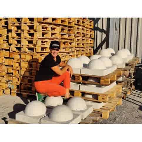 Parkeerbol klein op voet grijs Ø35 cm