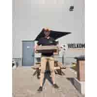 Betonpoer 15x15 en 60 cm hoog roestbruin M16