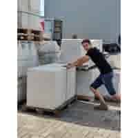 Betonpoer 60x60 en 75 cm hoog grijs M16