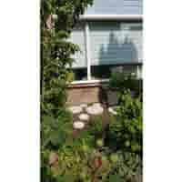 Ronde grijze staptegel 23 cm – Rustique Beton  met een natuurlijk geleefd karakter