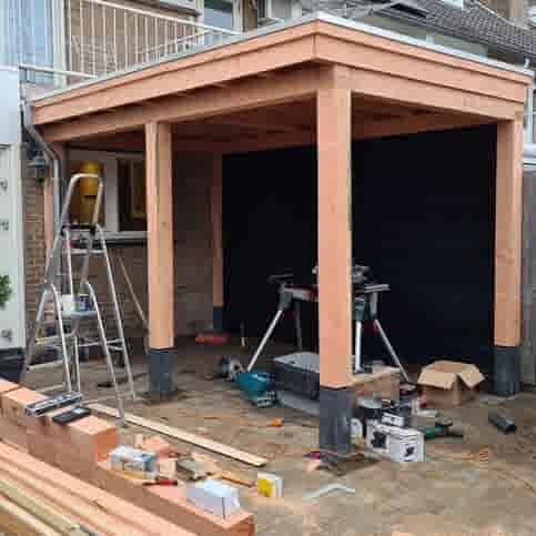 Betonpoer 15x15 en 60 cm hoog antraciet incl. hoogteverstelling