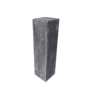 Betonpoer 10x10 en 50 cm hoog antraciet M16