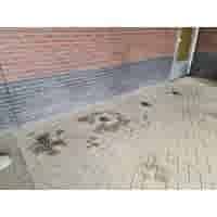 Betonpoer 16x16 en 32 cm hoog grijs incl. motorslot