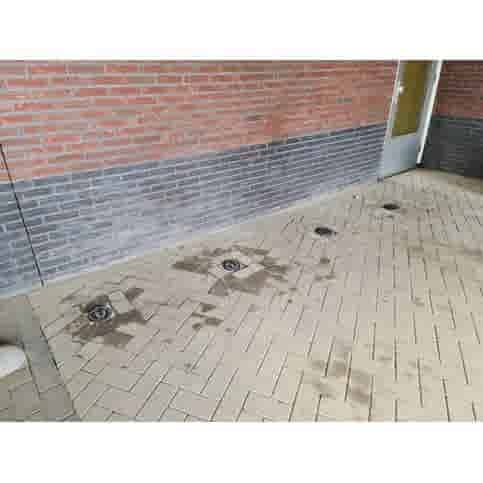 Betonpoer 16x16 en 32 cm hoog grijs incl. motorslot