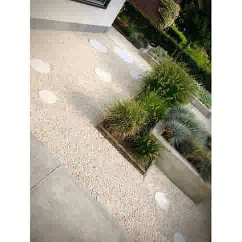 Ronde grijze staptegel 35 cm – Rustique Beton met een natuurlijk geleefd karakter