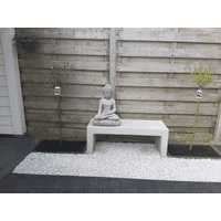 Tuinbank beton 120 cm wit/grijs