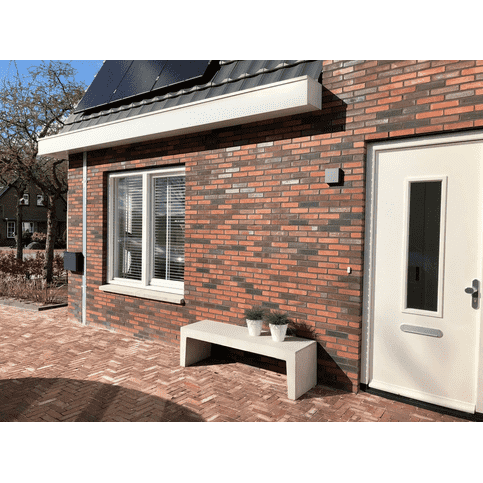 Tuinbank beton 120 cm wit/grijs