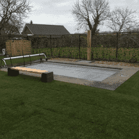 Betonnen tuinbank Oud Hollands antraciet