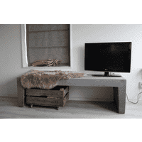 Tuinbank beton 150 cm licht antraciet