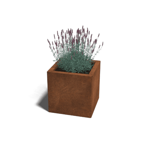 Cortenstaal plantenbak Miami 30x30 cm