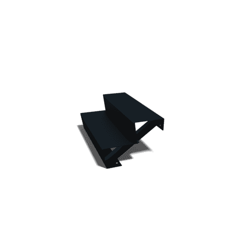 Zwarte trap New York 2-trede - 80 cm breed