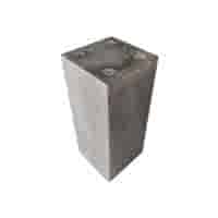 Betonpoer 25x25 en 60 cm hoog antraciet M12