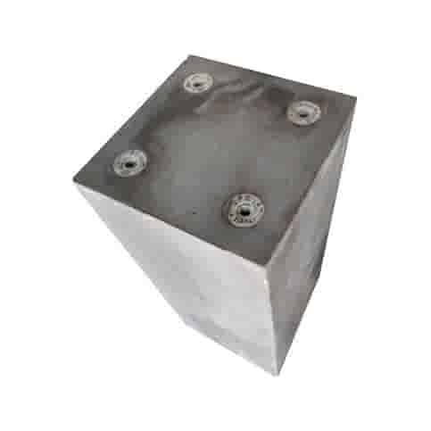 Betonpoer 25x25 en 60 cm hoog antraciet M12