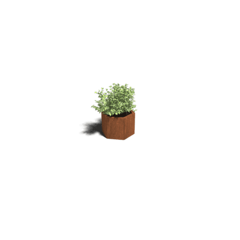 Cortenstaal plantenbak Denver 30 cm