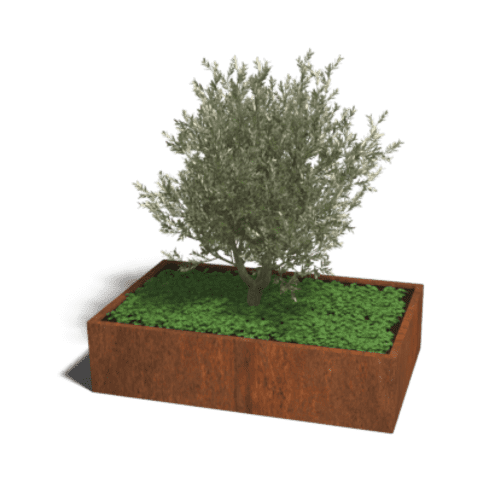 Cortenstaal plantenbak Texas XXL 160x100 cm