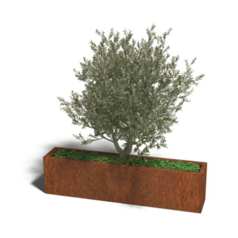 Cortenstaal plantenbak Texas XXL 160x30 cm
