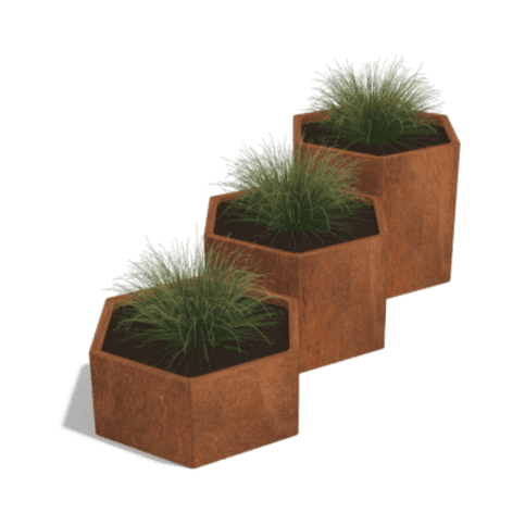Cortenstaal plantenbak Denver special III 50 cm