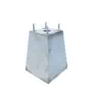 Betonpoer 15x15 en 30 cm hoog grijs voor laadpaal