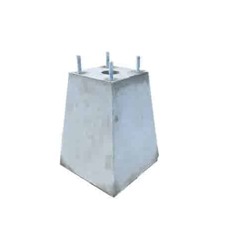 Betonpoer 15x15 en 30 cm hoog grijs voor laadpaal