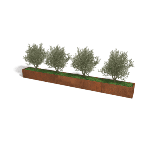 Cortenstaal plantenbak Texas XXL 500x50 cm