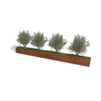 Cortenstaal plantenbak Texas XXL 500x40 cm