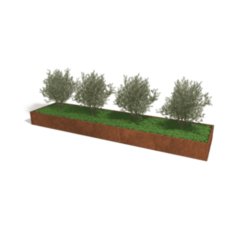 Cortenstaal plantenbak Texas XXL 500x120 cm