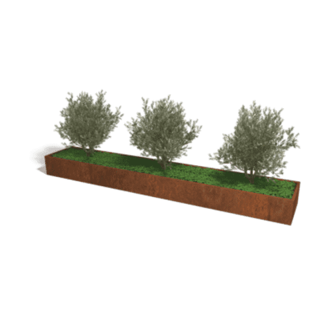 Cortenstaal plantenbak Texas XXL 480x80 cm