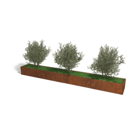 Cortenstaal plantenbak Texas XXL 480x60 cm