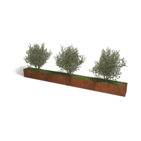 Cortenstaal plantenbak Texas XXL 480x40 cm