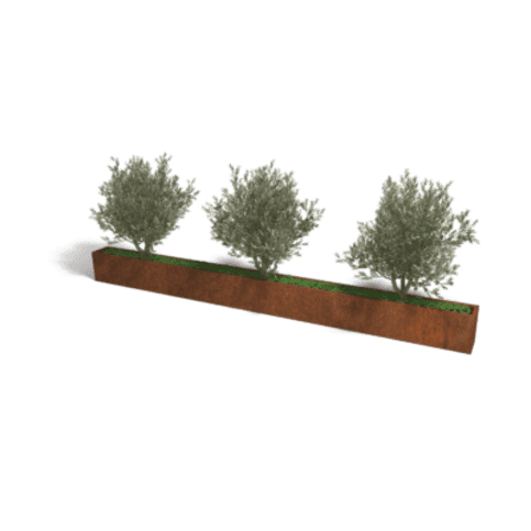 Cortenstaal plantenbak Texas XXL 480x30 cm