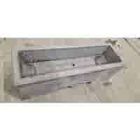 Afzetblok/bloembak antraciet beton met lepelgaten 156x50x50 cm