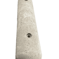 Varkensrug beton ROND grijs met montage gaten