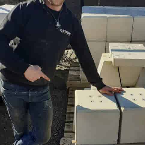 Betonpoer 30x30 en 30 cm hoog grijs M10 voor motorslot