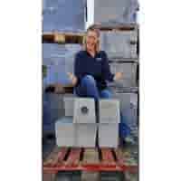 Betonpoer 21x21 en 28 cm hoog grijs