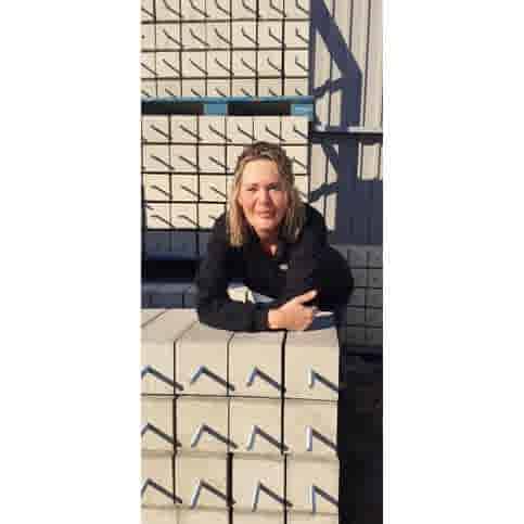 Betonpoer 19x19 en 50 cm hoog grijs M16