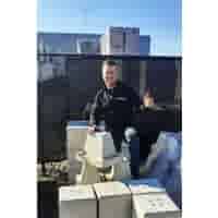 Betonpoer 32x42 en 32 cm hoog grijs M16