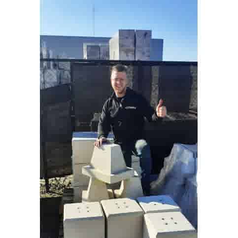 Betonpoer 32x42 en 32 cm hoog grijs M16