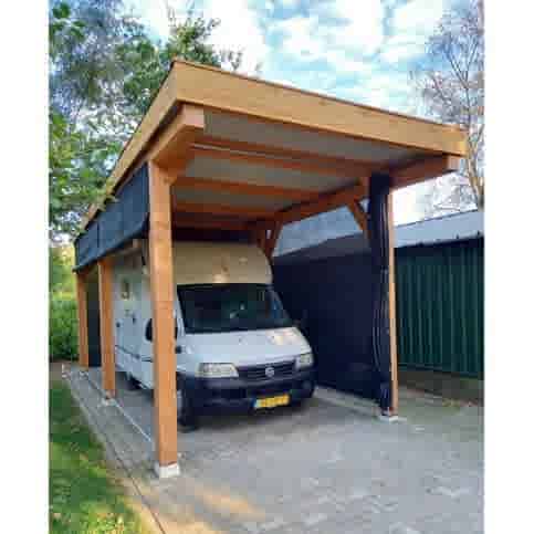 Betonpoer 18x18 en 45 cm hoog grijs M16