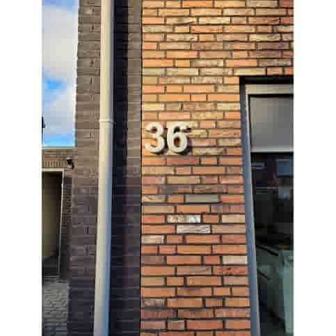 Huisnummer beton 6