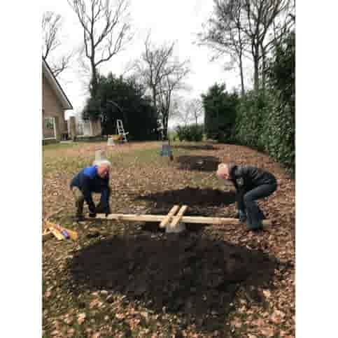 Betonpoer 20x20 en 51 cm hoog grijs 4 keer M16