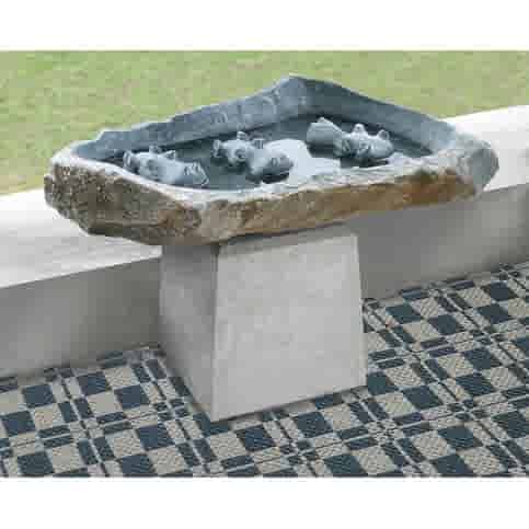 Betonpoer 21x21 en 28 cm hoog grijs