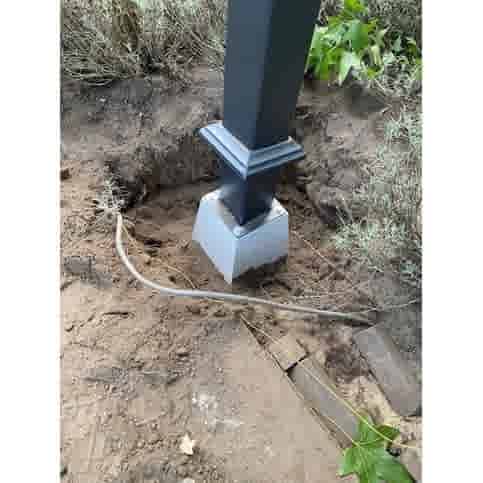 Betonpoer 18x18 en 45 cm hoog grijs M10