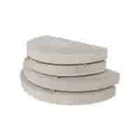 Halfronde grijze staptegel 55 cm grijs  - Rustique Beton met een natuurlijk geleefd karakter