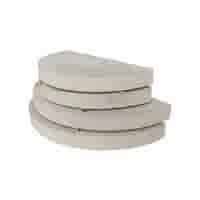 Halfronde grijze staptegel 45 cm – Rustique Beton  met een natuurlijk geleefd karakter