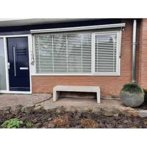 Tuinbank beton 150 cm wit/grijs
