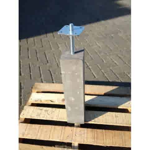 Betonpoer 10x10 en 50 cm hoog antraciet M16